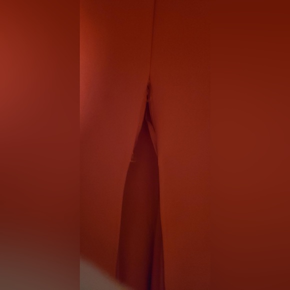 Red ballgown dress - floor-length/off-the-shoulder - Picture 10 of 10